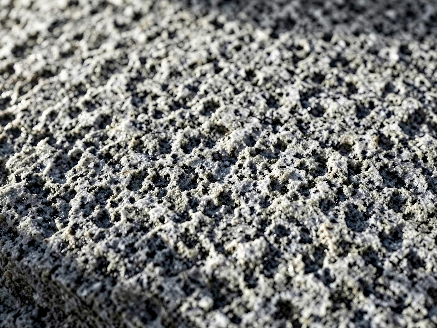 Bush Hammered natural-stone surface detail