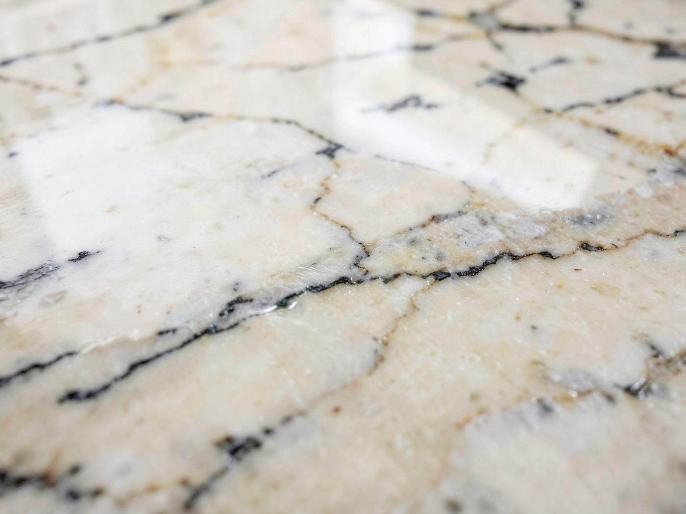 Polished natural-stone finish surface study