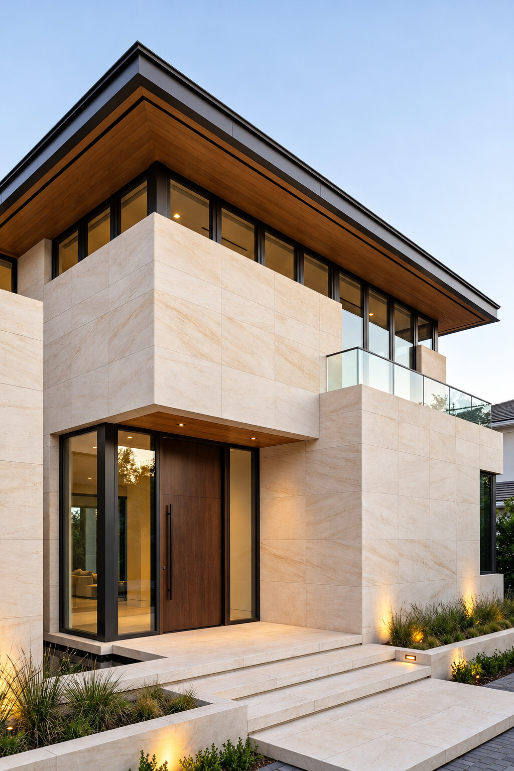 Natural stone in facades